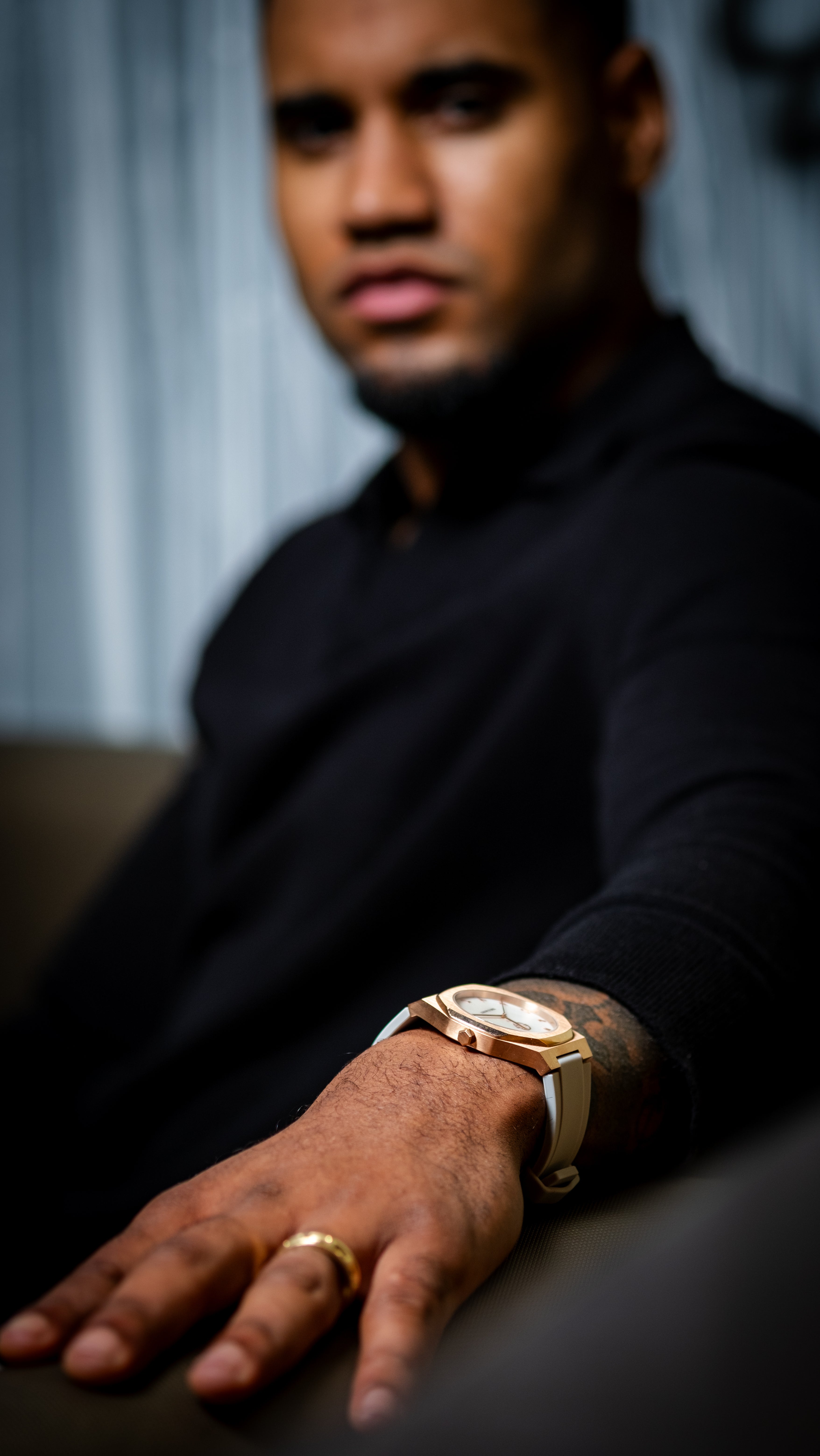 Silicone Strap - White Grey Rose